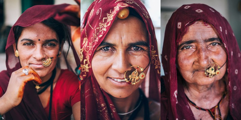 Women from Chittorgarh District in Rajasthan, India