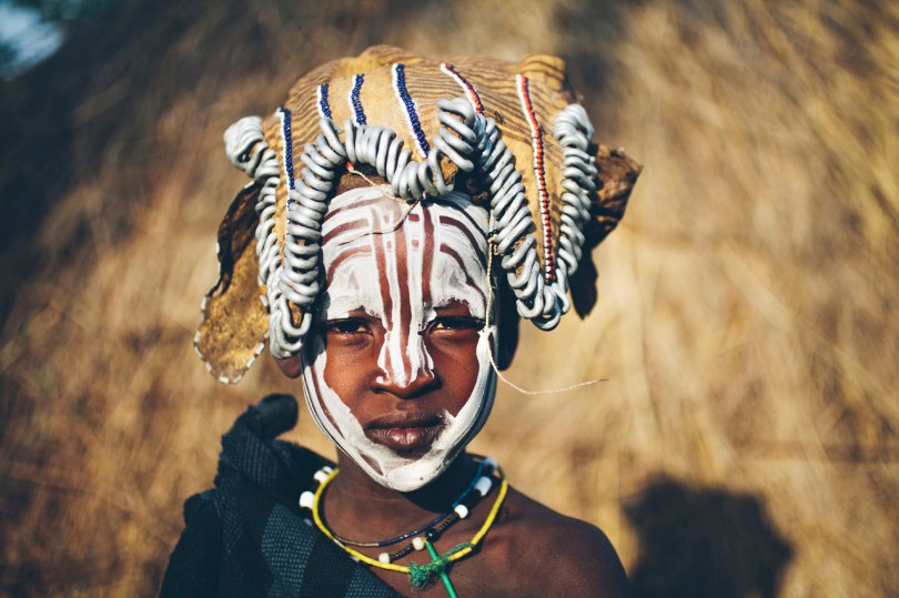 Young girl from the Mursi tribe, Lower Omo Valley, Ethiopia