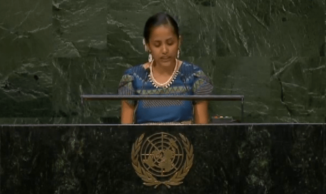 Kathy Jetnil-Kijiner, United Nations Climate Summit opening ceremony